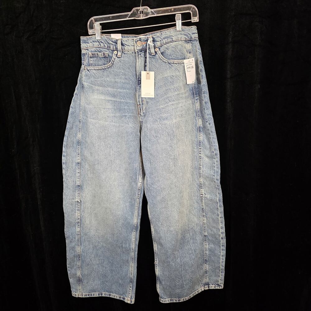 Good American Good Extreme Barrel Jeans Womens 6/28 High Rise Wide Legs Denim